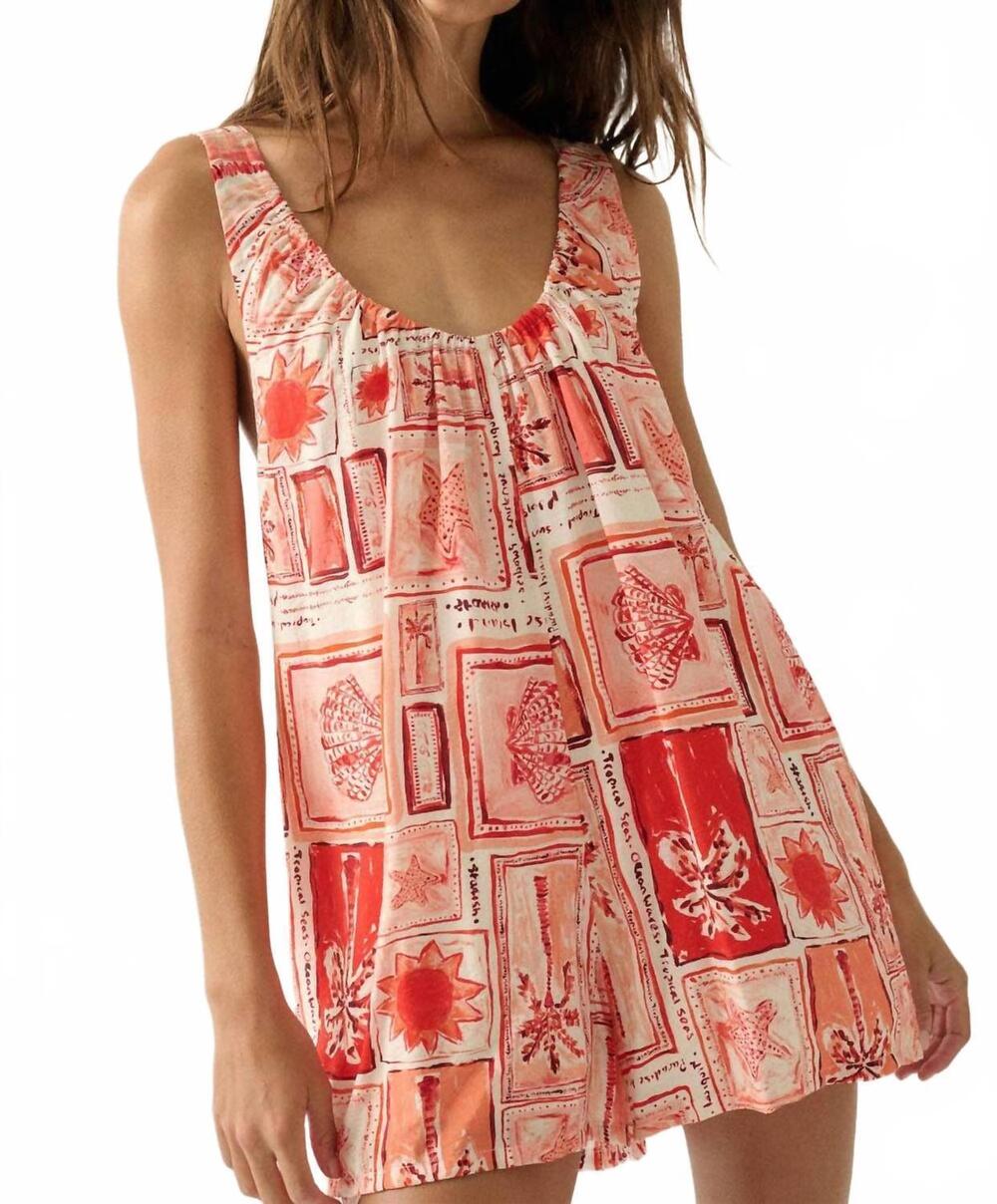 NEW PROMESA solana tie back romper in red orange